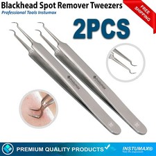 Blackhead Remover Tweezers Acne Pimple Blemish Extractor Curved Needle Clip Tool