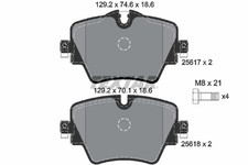 TEXTAR Bremsbelagsatz Scheibenbremse Q+ 2561701 f�r BMW MINI F46 F45 F54 X1 F60