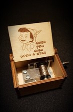 Scatola musicale in legno Pinocchio When you wish upon a star - Personalizzabile