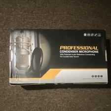 Condenser Microphone Kit Wired Gold Black Condenser Transducer with Accessories