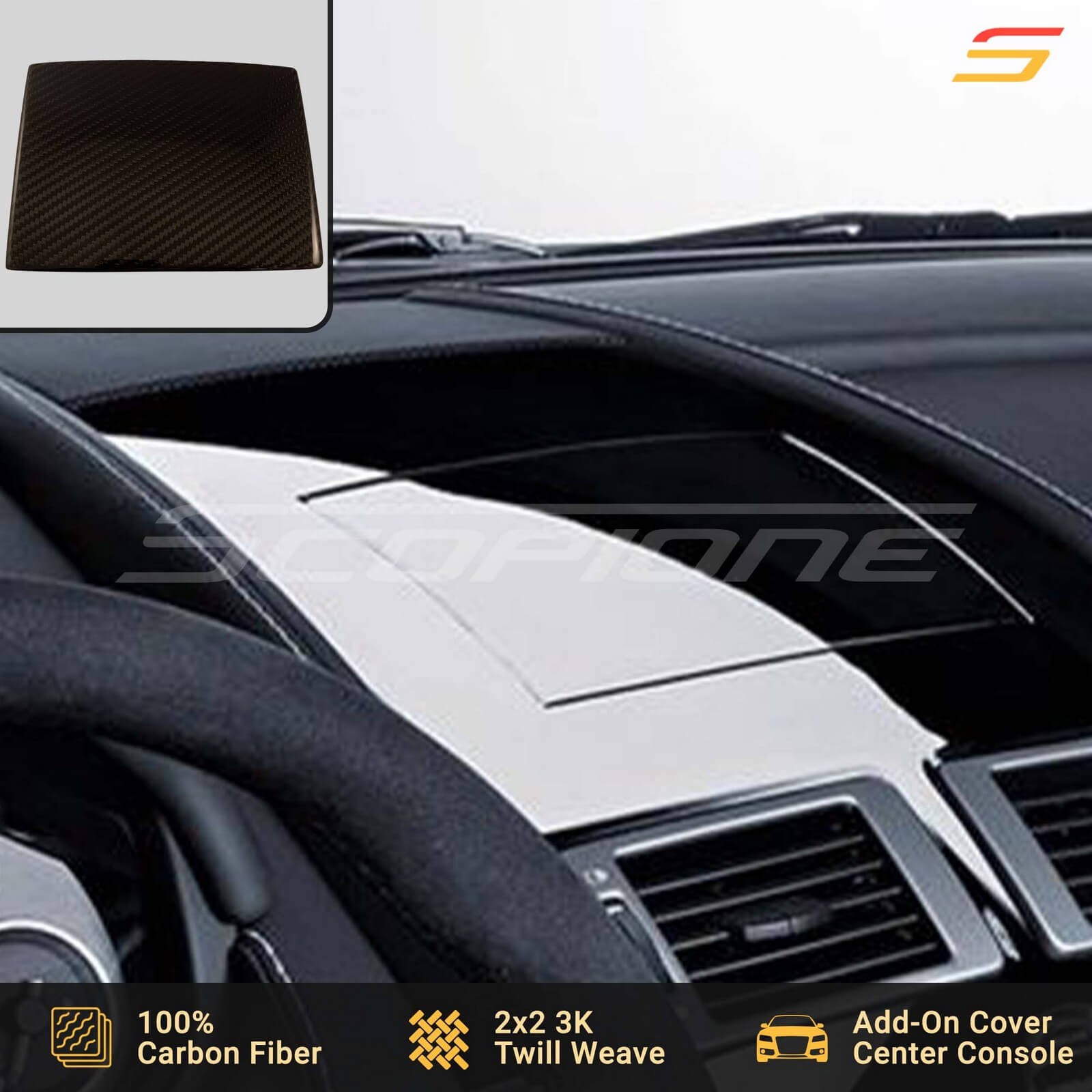 Scopione Carbon Fiber Navigation Dash Trim for Aston Martin 05-19 Vantage DB9DBS