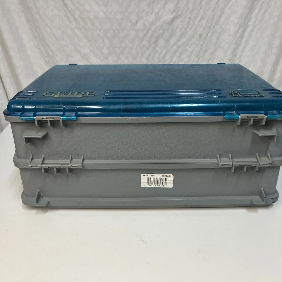 Caja de aparejos de dos niveles Plano modelo 1258 serie guía azul gris  Foto 4 de 4