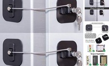 Fridge Lock,Refrigerator Lock with Keys,Freezer Lock and Child Safety Cabinet