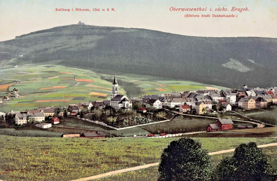 Oberwiesenthal Eisenbahn Keilberg Ansichtskarte Erzgebirge Sachsen 09484 Grenze - Bild 1 von 4