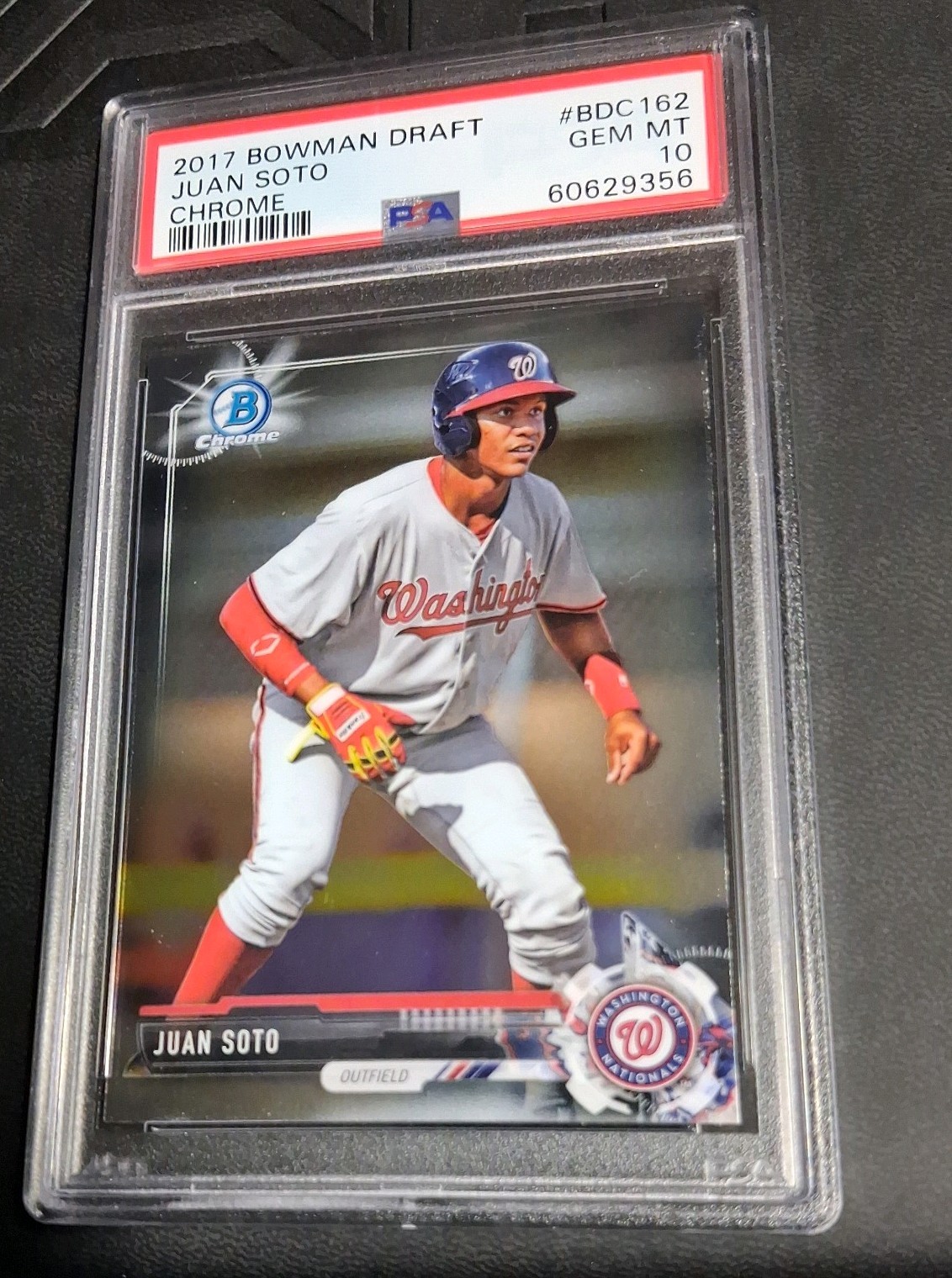 2017 Bowman Draft Chrome Juan Soto RC Rookie BDC162 *PSA 10 GEM MINT*  Mets Nats view 3