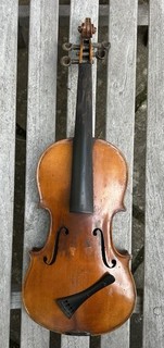 Alte Geige Musik Schulauflösung Fund mit internem Papieretikett Größe 4/4