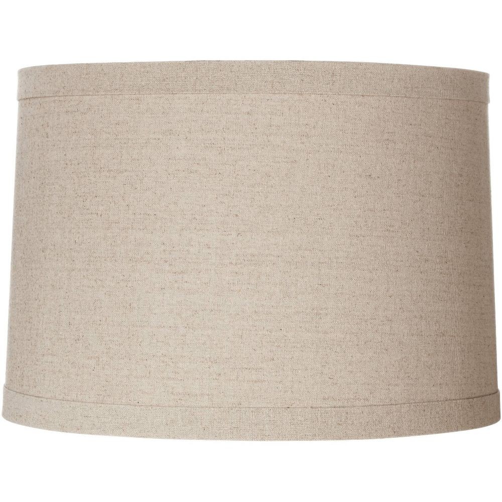 Springcrest Natural Linen Medium Drum Lamp Shade 15 Top x 16 Bottom 8190₽