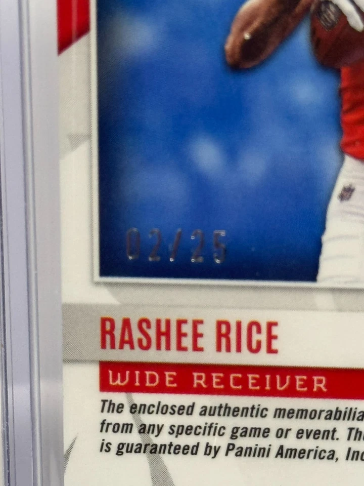 2023 Panini Phoenix Rising Rookie Material Auto RMS-RRI Rashee Rice 2/25 Red - Image 3 of 3