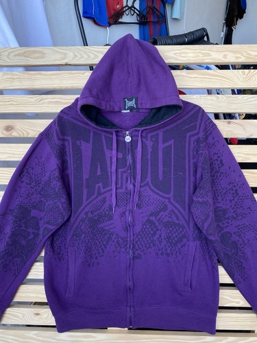 Tapout Overprint Hoodie Sweatshirt Full Zip Y2K Streetwear - Picture 3 of 7