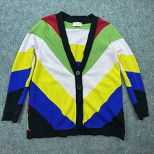 Sara Battaglia Cardigan Womens Medium Rainbow Sweater Italy Rent the Runway