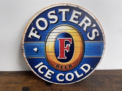 FOSTERS Blechschild 20cm BIER PILS BEER Werbeschild Retro Vintage BAR Kneipe