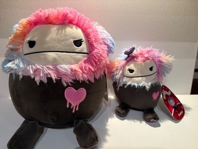 NEW SQUISHMALLOWS FRUMPY Valentine s Day BIG FOOTS 10'' & 6'' BLACK  GOTH EMO'S