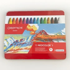 Caran d’Ache Neocolor I Wax Pastels Tin Set – 15 Colours – Swiss Made Art