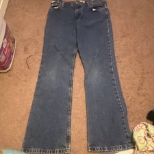 Faded Glory Women's Bootcut Jeans Blue Medium Wash Cotton Denim Mid Rise 16