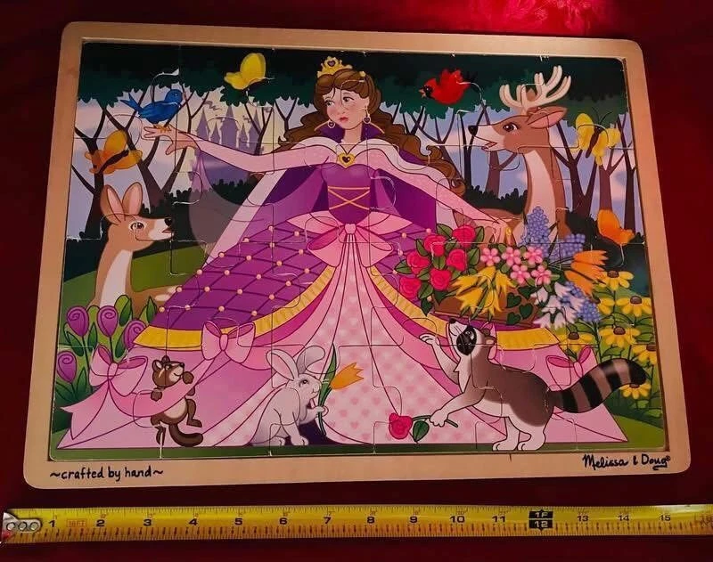 Melissa & Doug Woodland Princess 12" x 16” Wooden 24 Piece Frame Tray Puzzle - Image 2 of 4