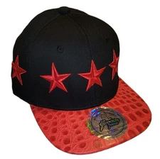 Designer Seventy 7 Hat Seven Authentic Collectors Edition  Black w/ Red Star New