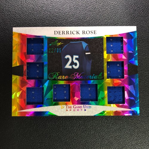 2024 Leaf in the Game Used Rare Materials Octo Swatch Derrick Rose Rainbow /35