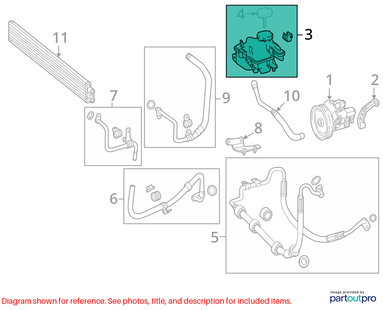 11 MERCEDES BENZ SLS AMG C197 6.3L POWER STEERING PUMP RESERVOIR 0004669002
