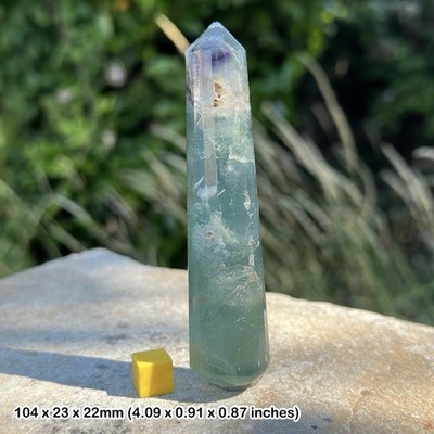 Echter Multi Fluorit facettierter Massagestab - Spiritueller Kristall für Positives