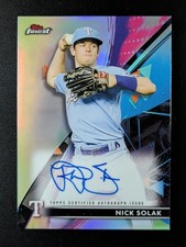 2021 Topps Finest Baseball NICK SOLAK Auto Signature Texas Rangers #FA-NS