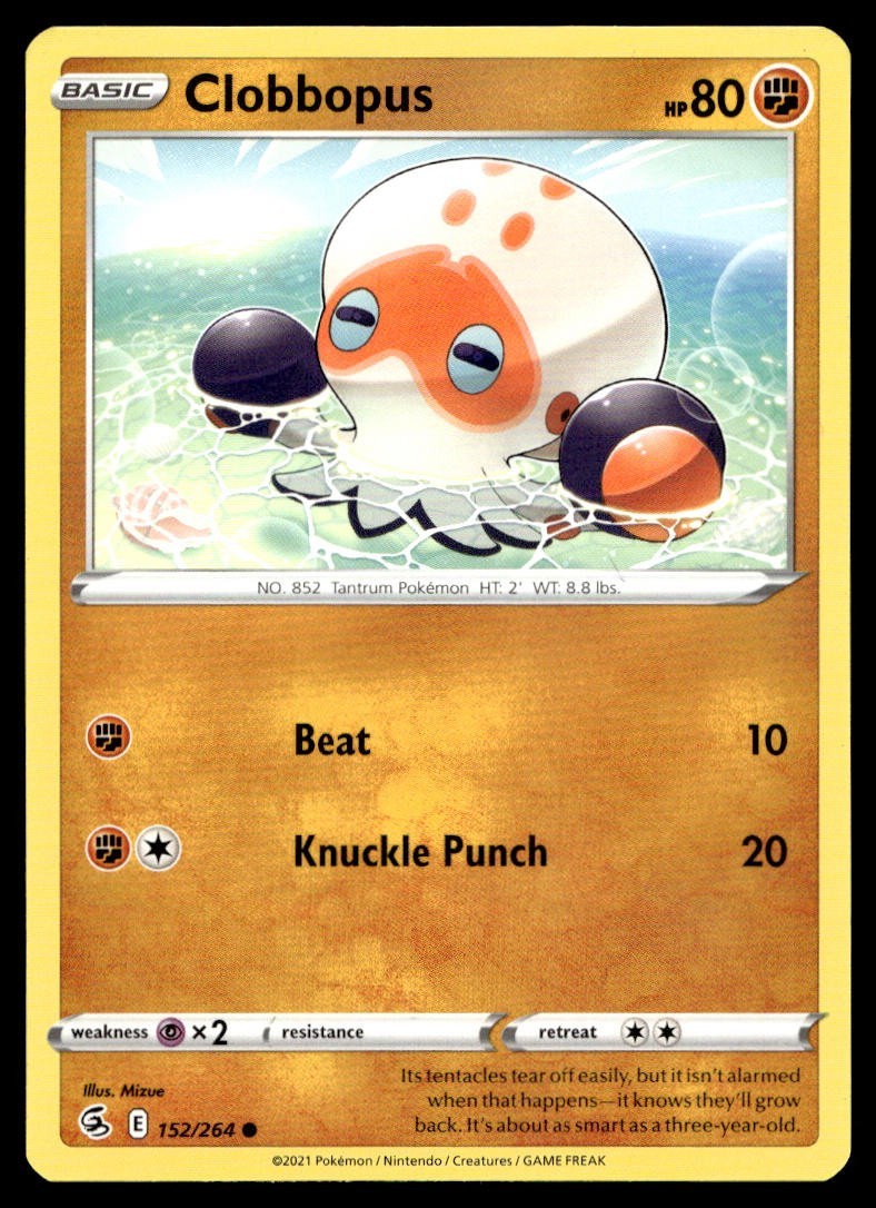 Clobbopus 152/264 Pokemon Card Fusion Strike Common 80 HP Near Mint DN
