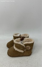 UGG Unisex Baby Lemmy II 1018136I Brown Suede Sheepskin Button Booties Size 0/1