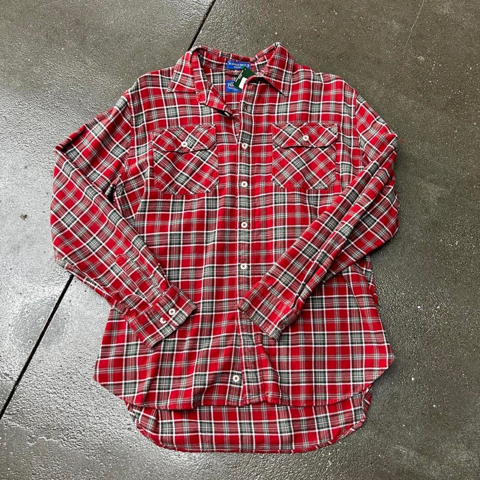Vintage Pendleton Red Size Medium Button Down Bur… - image 1