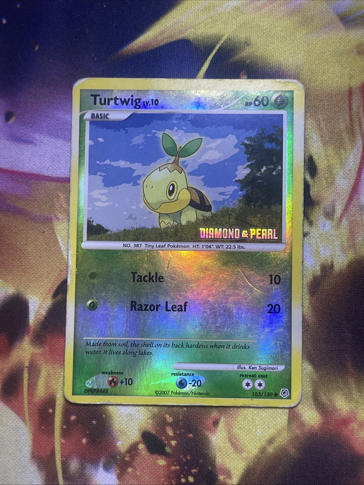 Turtwig Diamond & Pearl 103/130 Burger King Reverse Holo Pokemon Card