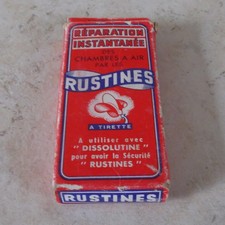 Ancienne Boite Réparation Vulcanisation vélo RUSTINES Repair Kit rouge vintage