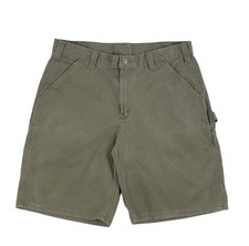 Carhartt Shorts Men 100245-909 Carpenter Relaxed Fit Moss Green Sz 38 Fits 36 