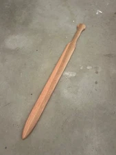 Standard Viking Waster Wood Wooden Practice Sword Bokken Handmade, Red Oak, 34"