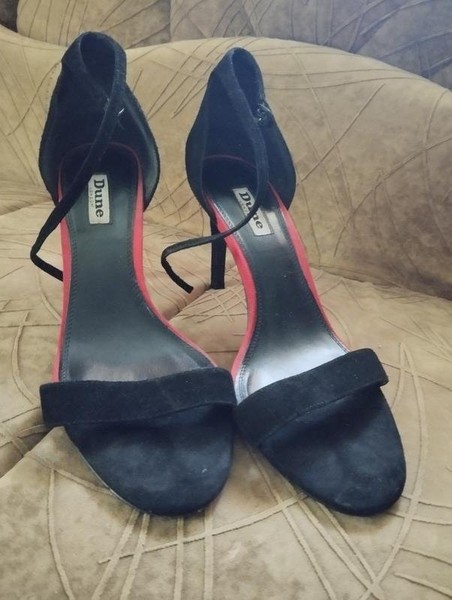 Women Dune Heels Black Suede 40
