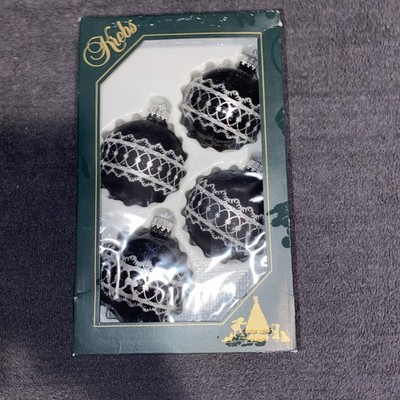 Christmas Krebs Designer Glass Ornaments 4 Pack