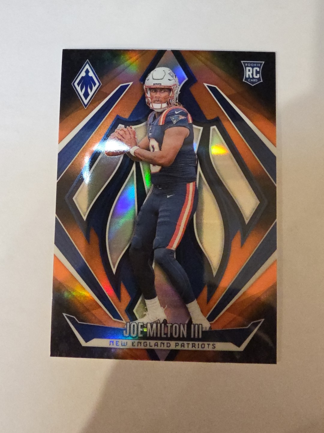 2024 Panini Phoenix Joe Milton III Orange Fade Rookie #205 New England Patriots