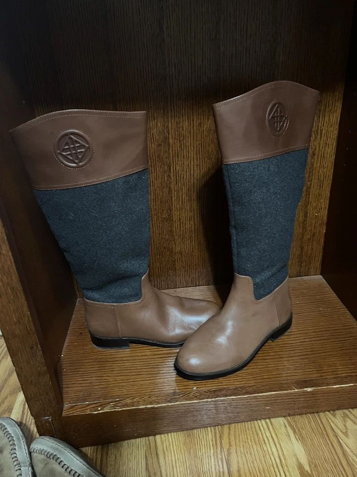 Botas de montar Antonio Melani de cuero marrón y lana - para mujer talla 9 Foto 2 de 4