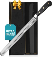 Brisket Slicing Knife – 12" Brisket Knife, BBQ, Grilling Gifts for Men – Razor S