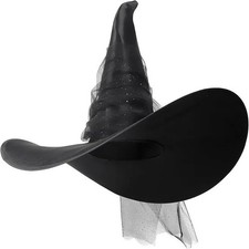 Halloween Women Witch Hat for Large Head Adult Costume Accessory Wicked Cosplay