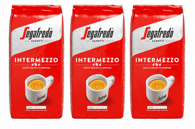 3 Segafredo Intermezzo Coffee Espresso Beans 1kg (Pack of 3)