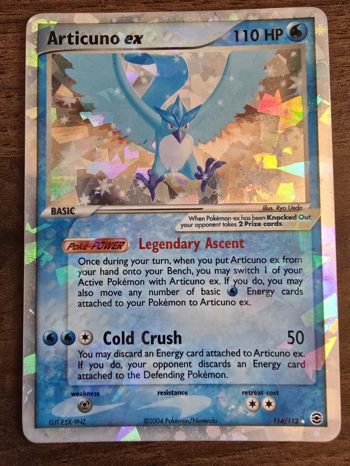 Pokémon TCG Articuno EX Holofoil LP Card FireRed/LeafGreen, Secret Rare, 114/112