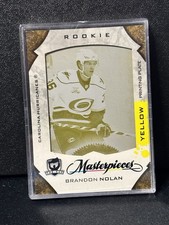 2008-09 UD The Cup Rookie Masterpieces Yellow Plate Brandon Nolan 1/1