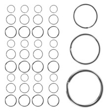 150 Pcs Dog Tag Keychain Rings Stainless Steel Holder Heavy Duty