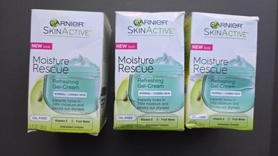 3 Garnier SkinActive moisture rescue gel cream Normal/combo skin Dented Box READ