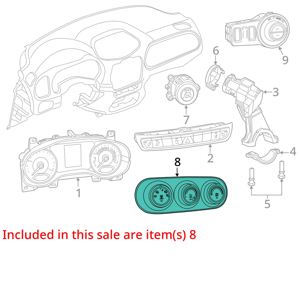 Temperature Control Panel With AC Fits 15-17 RENEGADE 2064644 - Image 3 of 4