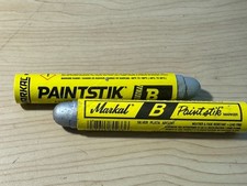 2 Markal B Paintstik Solid Paint Markers For All Surfaces: Grey  Metalic Silver