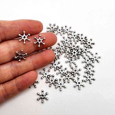 Antique Silver Flower Spacer Beads - Pewter Alloy, 10mm, 38pcs