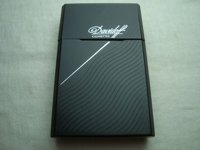 Davidoff Cigarettes super rare metal empty cigarette slim case magnetic NEW