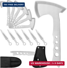 6 Pack Throwing Axes 10 Inch Full Tang Throwing Axes Tomahawks Set Stainless Ste