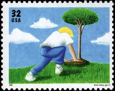 US Scott # 2953, Tree Planting : Earth Day, 1995 32¢ Stamp, MNH
