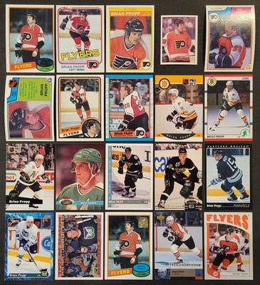 Lot of 20 Different BRIAN PROPP Hockey Cards 5xAS 1980-2005 HK1721