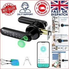 Reversible Smart Door Knob with Auto-Lock - 5 Unlocking Methods for Security